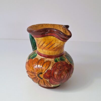 Włoski Dzbanek Ceramiczny Deruta Vintage – Sygnowana Majolika