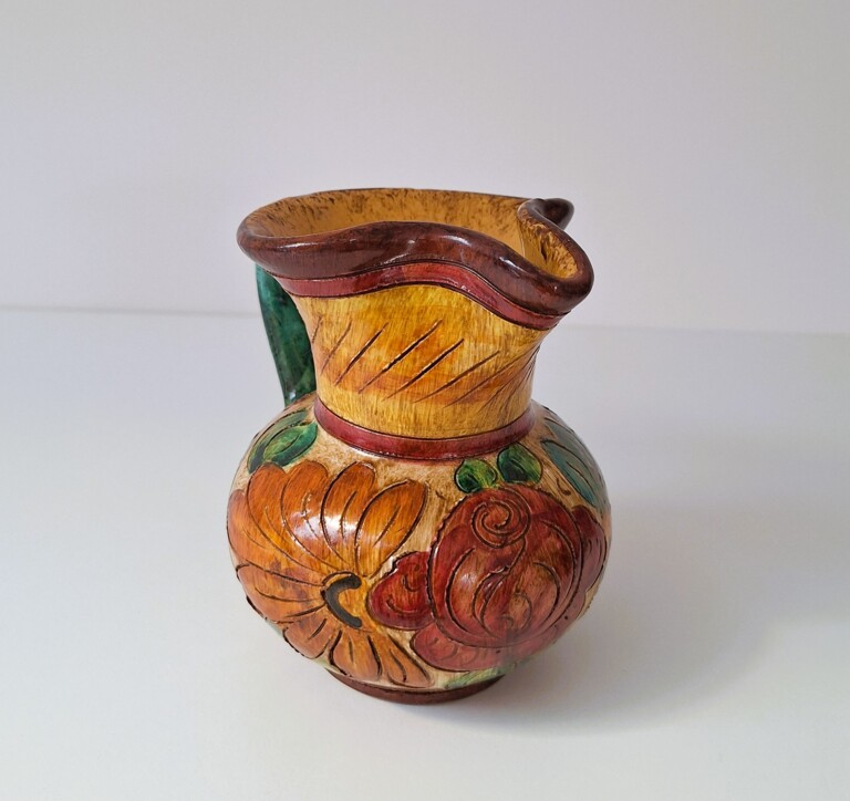 Włoski Dzbanek Ceramiczny Deruta Vintage – Sygnowana Majolika