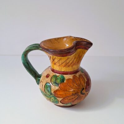 Włoski Dzbanek Ceramiczny Deruta Vintage – Sygnowana Majolika