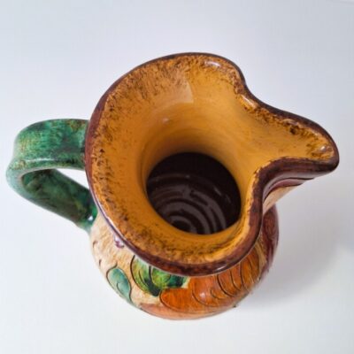Włoski Dzbanek Ceramiczny Deruta Vintage – Sygnowana Majolika