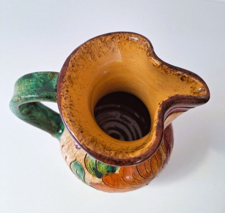 Włoski Dzbanek Ceramiczny Deruta Vintage – Sygnowana Majolika