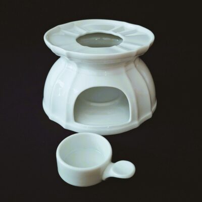Elegancki Porcelanowy Podgrzewacz Fürstenberg - Biały