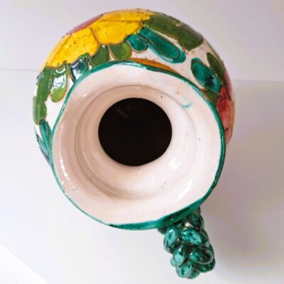 Włoski Dzbanek Majolica Sgraffito – Vintage Rękodzieło