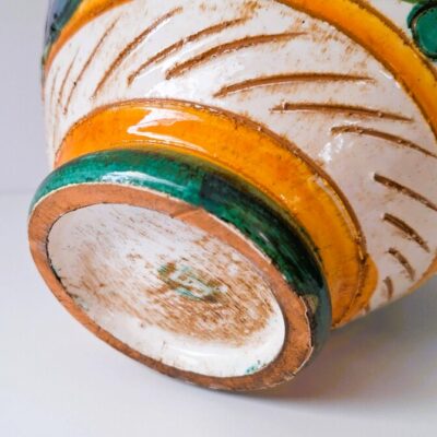 Włoski Dzbanek Majolica Sgraffito – Vintage Rękodzieło