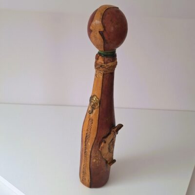 Kolekcjonerska butelka / karafka vintage w skórzanej oprawie