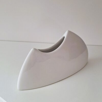 Wazon Ceramiczny Asymetryczny - Kremowy z Reliefem Formano