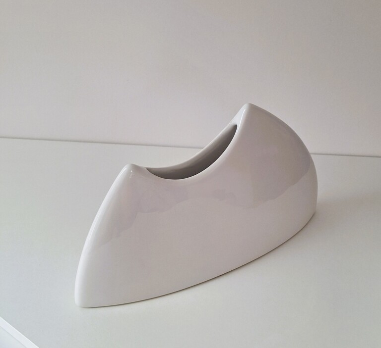 Wazon Ceramiczny Asymetryczny - Kremowy z Reliefem Formano