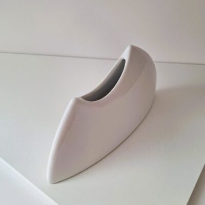 Wazon Ceramiczny Asymetryczny - Kremowy z Reliefem Formano