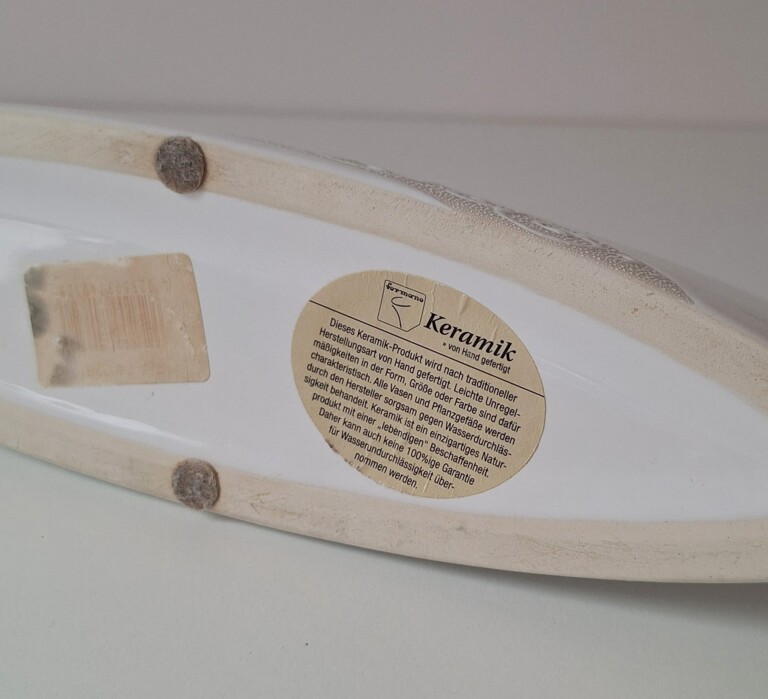 Wazon Ceramiczny Asymetryczny - Kremowy z Reliefem Formano