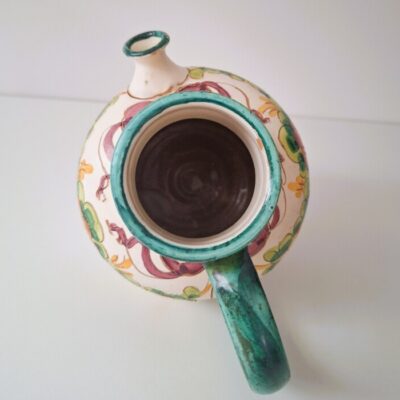 Włoski Dzbanek Ceramiczny Majolika Vintage – Sygnowany „Italy”