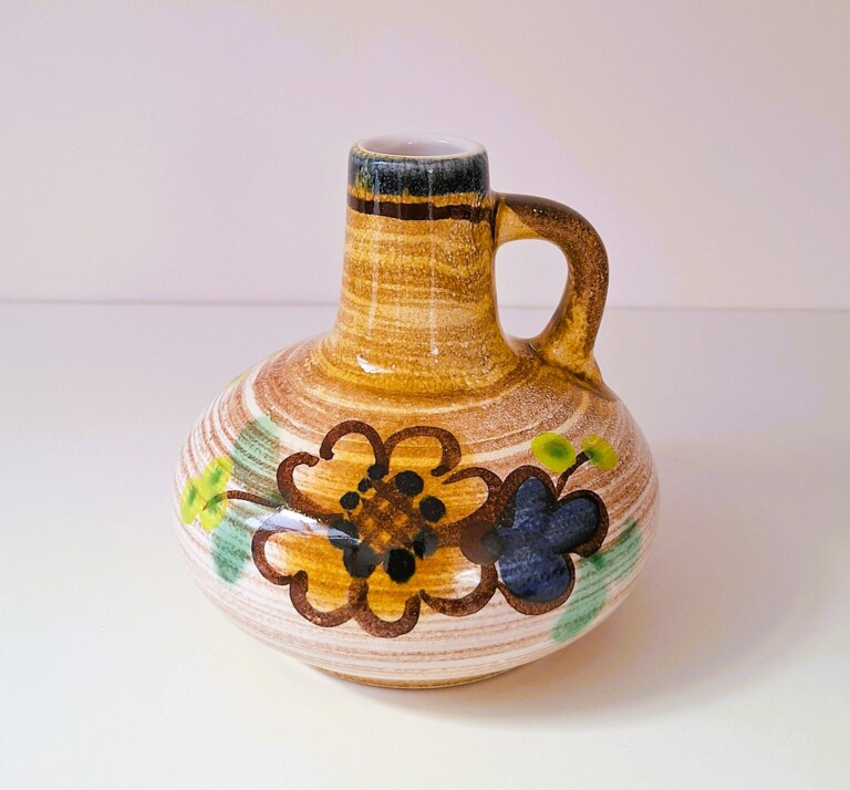 Wazonik Ceramiczny Retro Z Uchem - VEB Haldensleben