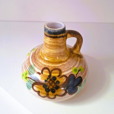 Wazonik Ceramiczny Retro Z Uchem - VEB Haldensleben