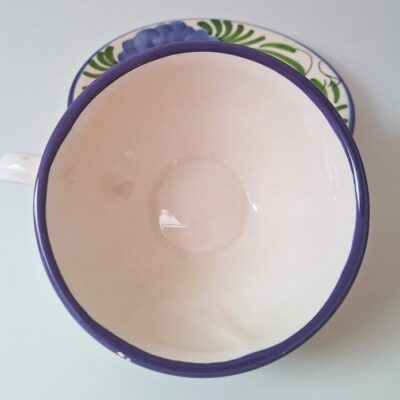 Ceramiczna Filiżanka ze Spodkiem – Kwiatowy Folk