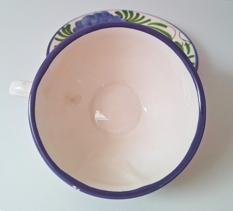 Ceramiczna Filiżanka ze Spodkiem – Kwiatowy Folk