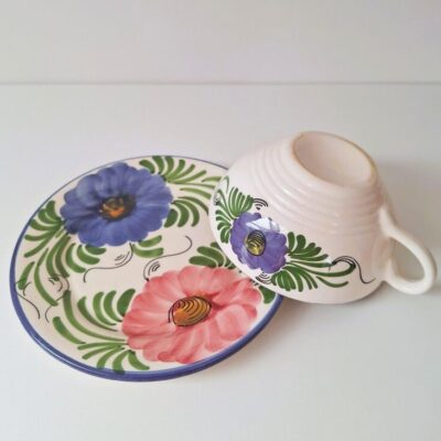 Ceramiczna Filiżanka ze Spodkiem – Kwiatowy Folk