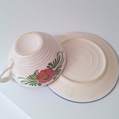Ceramiczna Filiżanka ze Spodkiem – Kwiatowy Folk