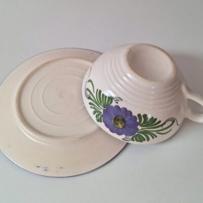 Ceramiczna Filiżanka ze Spodkiem – Kwiatowy Folk