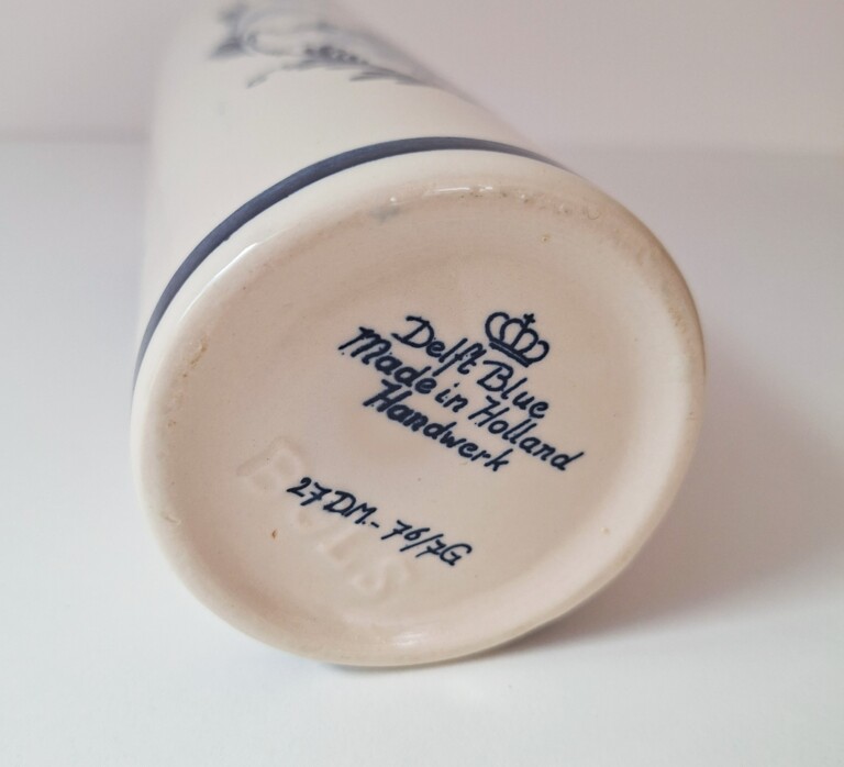 Ceramiczna Butelka Vintage Delft Blue – Holenderski Wiatrak