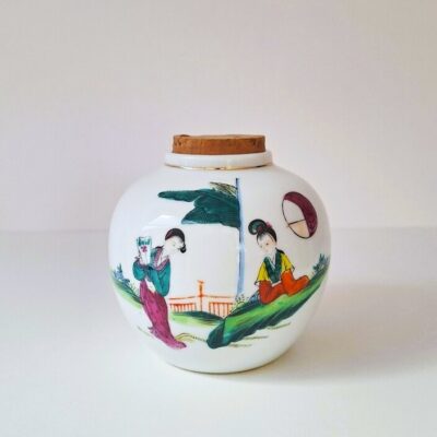 Unikatowy Chiński Słoik Imbirowy Z Porcelany Jingdezhen – Vintage