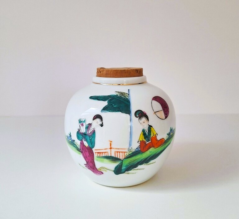 Unikatowy Chiński Słoik Imbirowy Z Porcelany Jingdezhen – Vintage