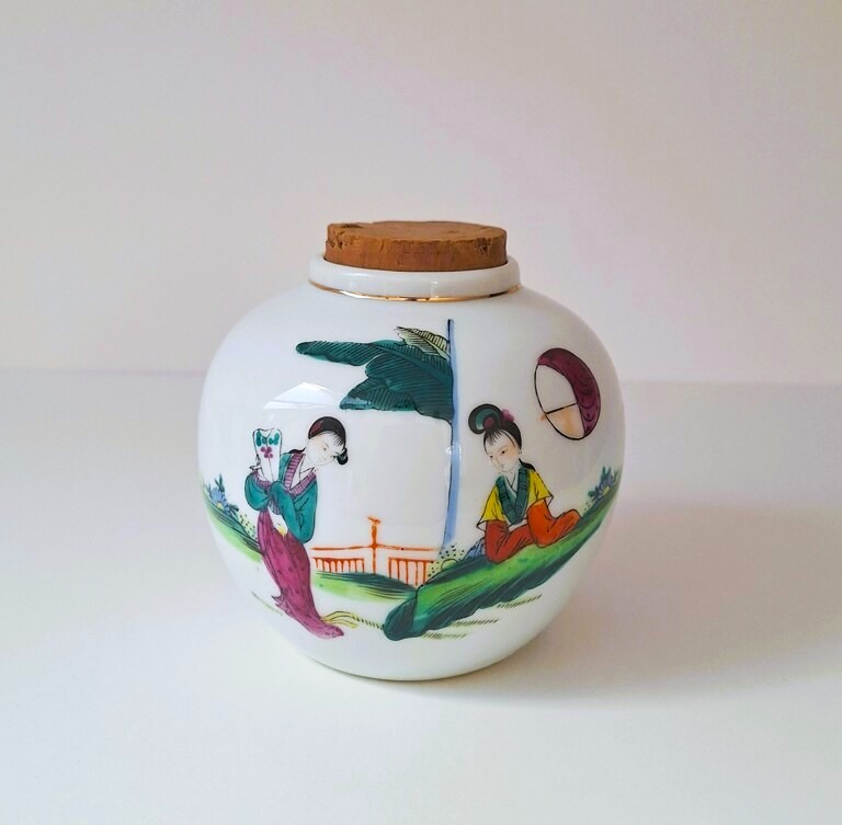 Unikatowy Chiński Słoik Imbirowy Z Porcelany Jingdezhen – Vintage