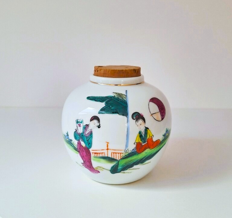 Unikatowy Chiński Słoik Imbirowy Z Porcelany Jingdezhen – Vintage