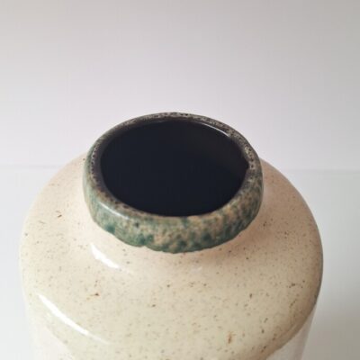 Ceramiczny wazon vintage z motywem słonecznika – z lat 60./70.