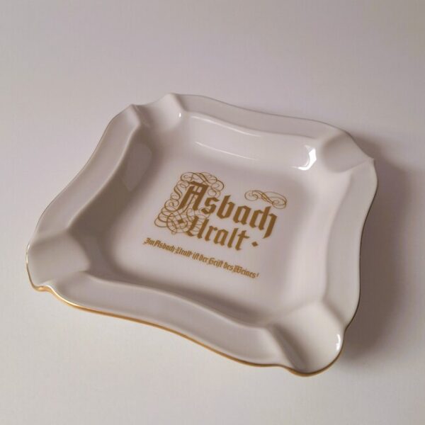 Porcelanowa Popielniczka Vintage Asbach Uralt Heinrich Germany