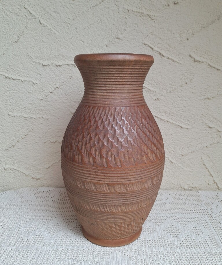 Duży wazon podłogowy terakota 40 cm – styl rustykalny