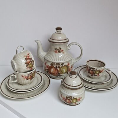 Ceramiczny serwis vintage w owoce – Winterling Karina, lata 70.