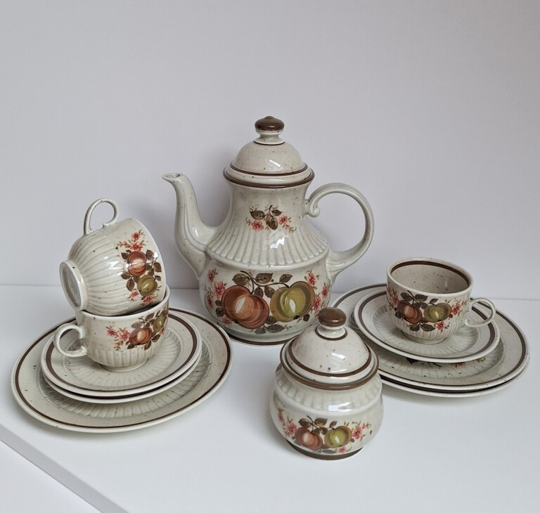 Ceramiczny serwis vintage w owoce – Winterling Karina, lata 70.