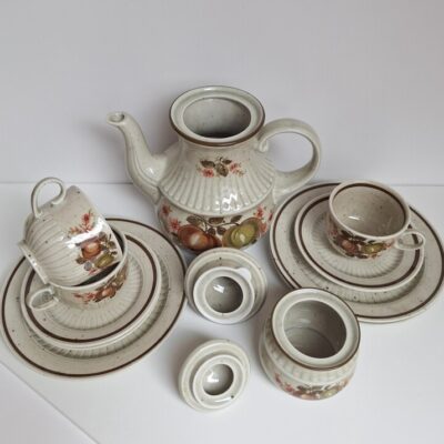 Ceramiczny serwis vintage w owoce – Winterling Karina, lata 70.