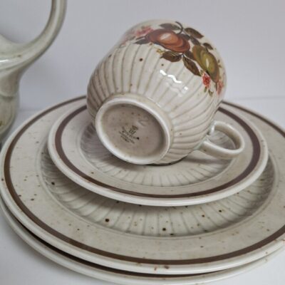 Ceramiczny serwis vintage w owoce – Winterling Karina, lata 70.