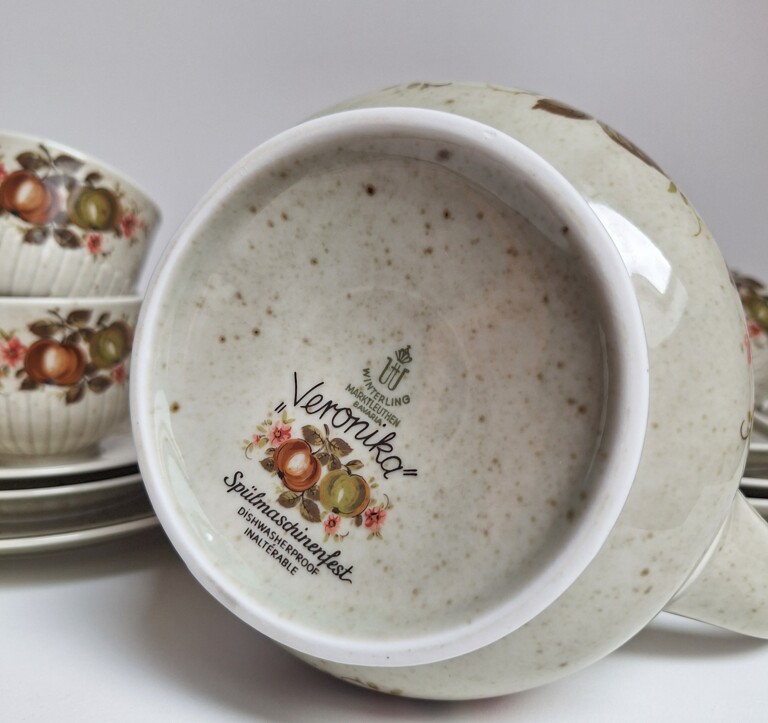 Ceramiczny serwis vintage w owoce – Winterling Karina, lata 70.