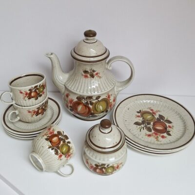 Ceramiczny serwis vintage w owoce – Winterling Karina, lata 70.
