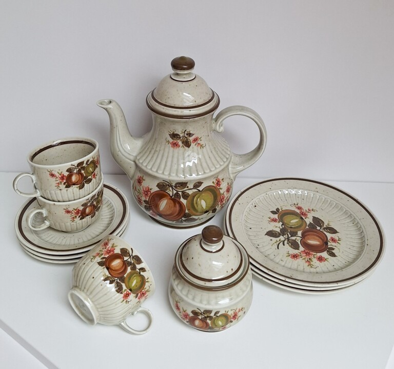 Ceramiczny serwis vintage w owoce – Winterling Karina, lata 70.