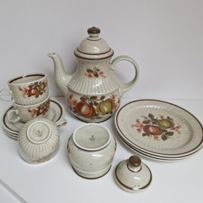 Ceramiczny serwis vintage w owoce – Winterling Karina, lata 70.
