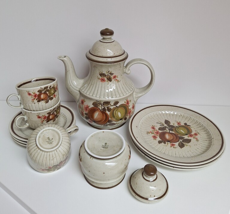 Ceramiczny serwis vintage w owoce – Winterling Karina, lata 70.