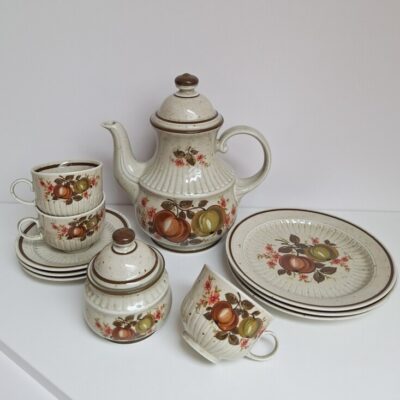 Ceramiczny serwis vintage w owoce – Winterling Karina, lata 70.
