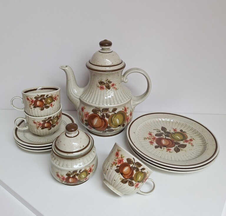 Ceramiczny serwis vintage w owoce – Winterling Karina, lata 70.