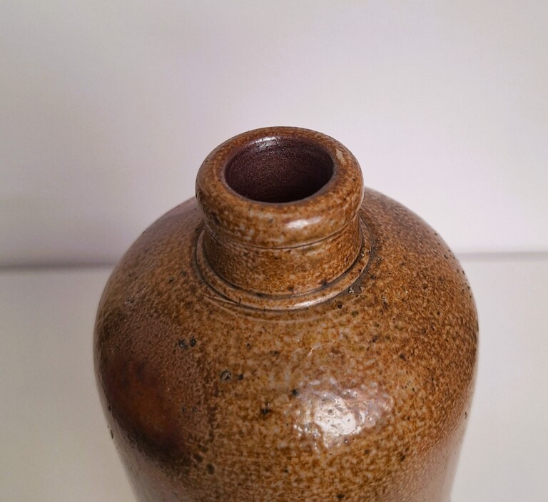 Zabytkowa Butelka Kamionkowa 1L Sygnowana – Antyk Vintage