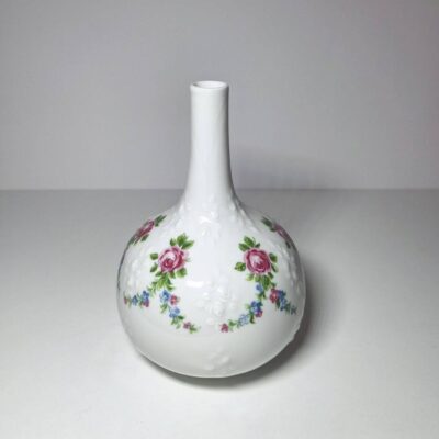 Wazonik flakon Wallendorf porcelana NRD girlandy róże