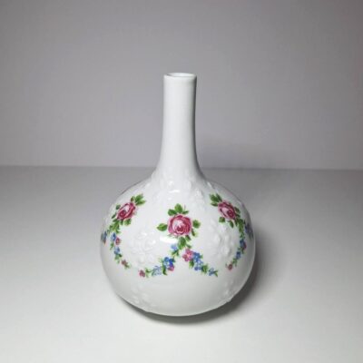 Wazonik flakon Wallendorf porcelana NRD girlandy róże