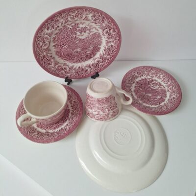 EIT England Trio Śniadaniowe na 2 osoby – Różowy Ironstone