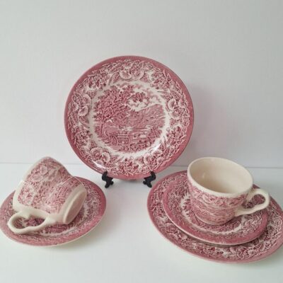 EIT England Trio Śniadaniowe na 2 osoby – Różowy Ironstone