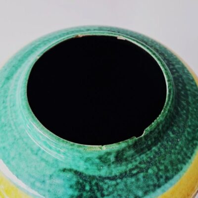 Duży Wazon Ceramiczny w Kwiaty – Styl Rustykalny / Majolika