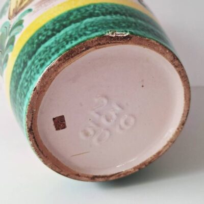 Duży Wazon Ceramiczny w Kwiaty – Styl Rustykalny / Majolika