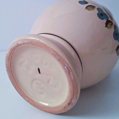 Ceramiczny dzbanek vintage w kwiaty - Wazon PRL, GDR