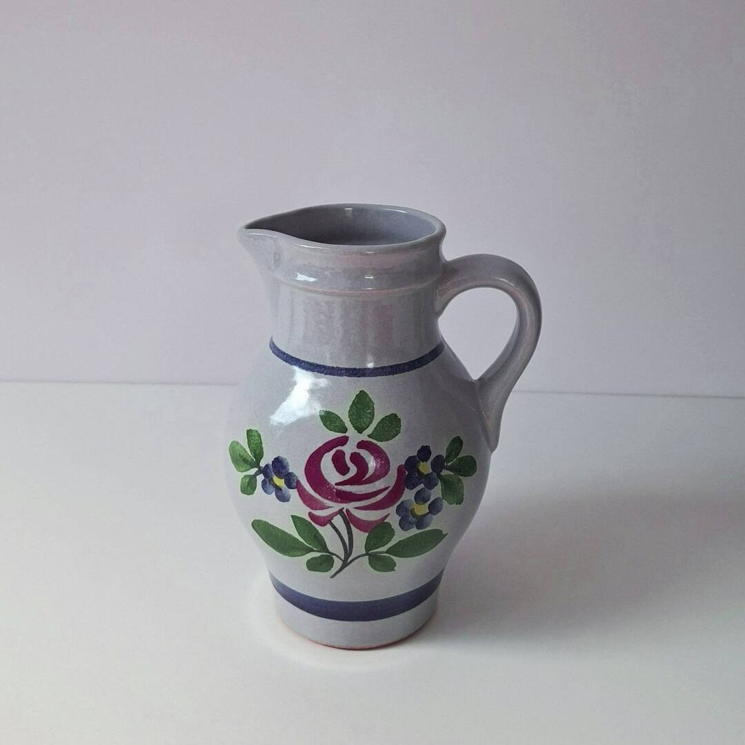 Kamionkowy Dzbanek Gerz W. Germany folk róża vintage