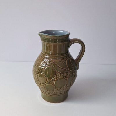 Dzbanek wazon West Germany oliwkowy vintage lata 70.